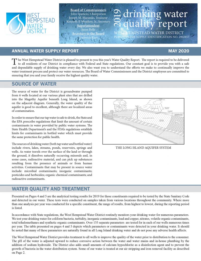 WHWD_ADWQR_CP West Hempstead Water District