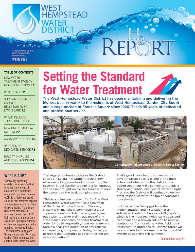 WHWD_Newsletter_Spring2021_FinalCover West Hempstead Water District